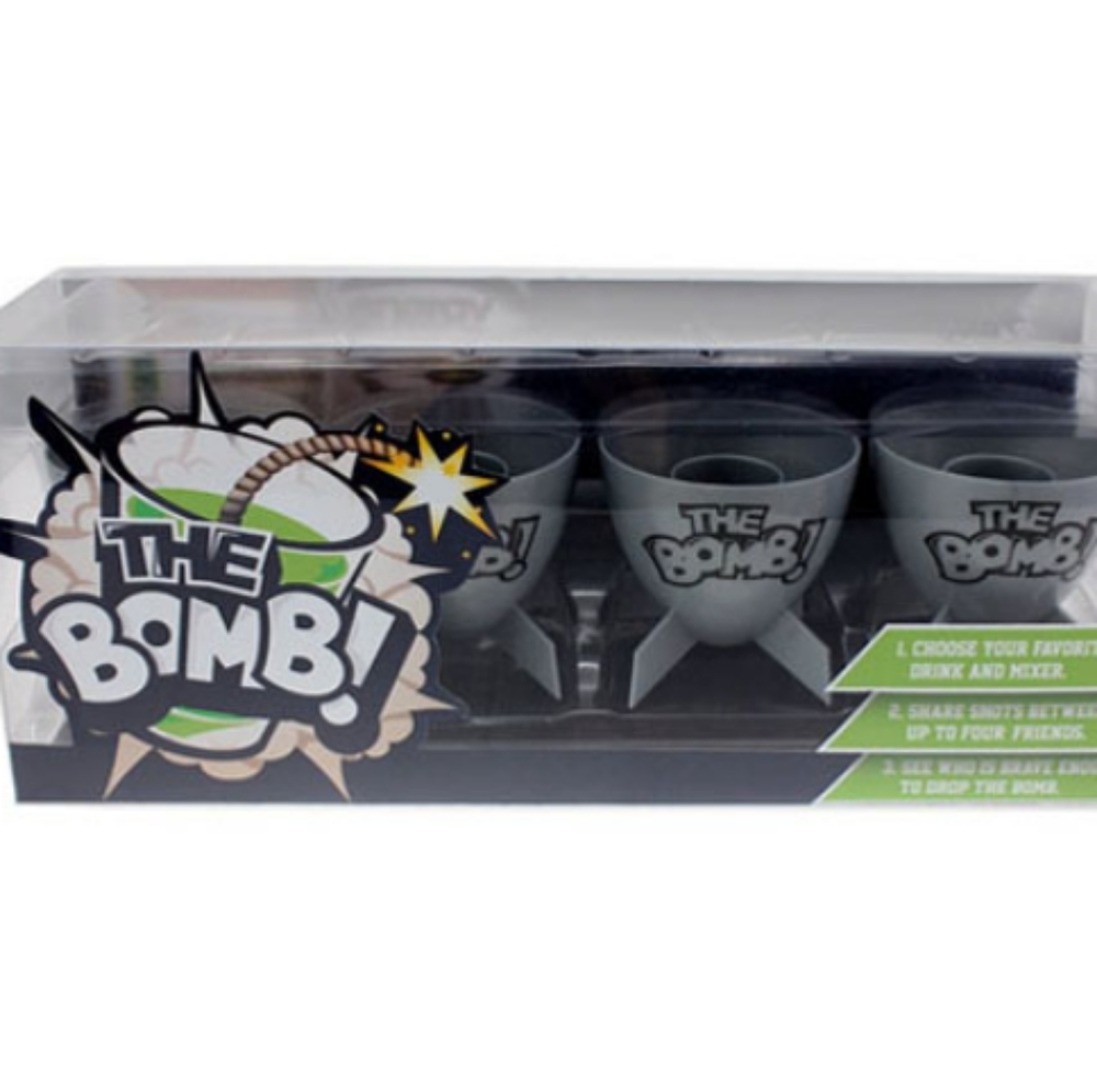 "The Bomb!" plastic novelty/party shot glasses